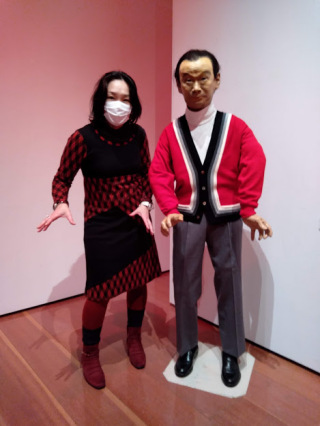 岡本太郎さんの人形と。