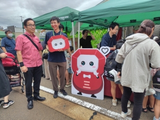 三条市立大のブース初出店！ノロジー君もいっしょ！